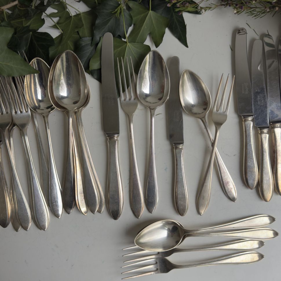 Нож столовый 25 см серебрение лезвие сталь