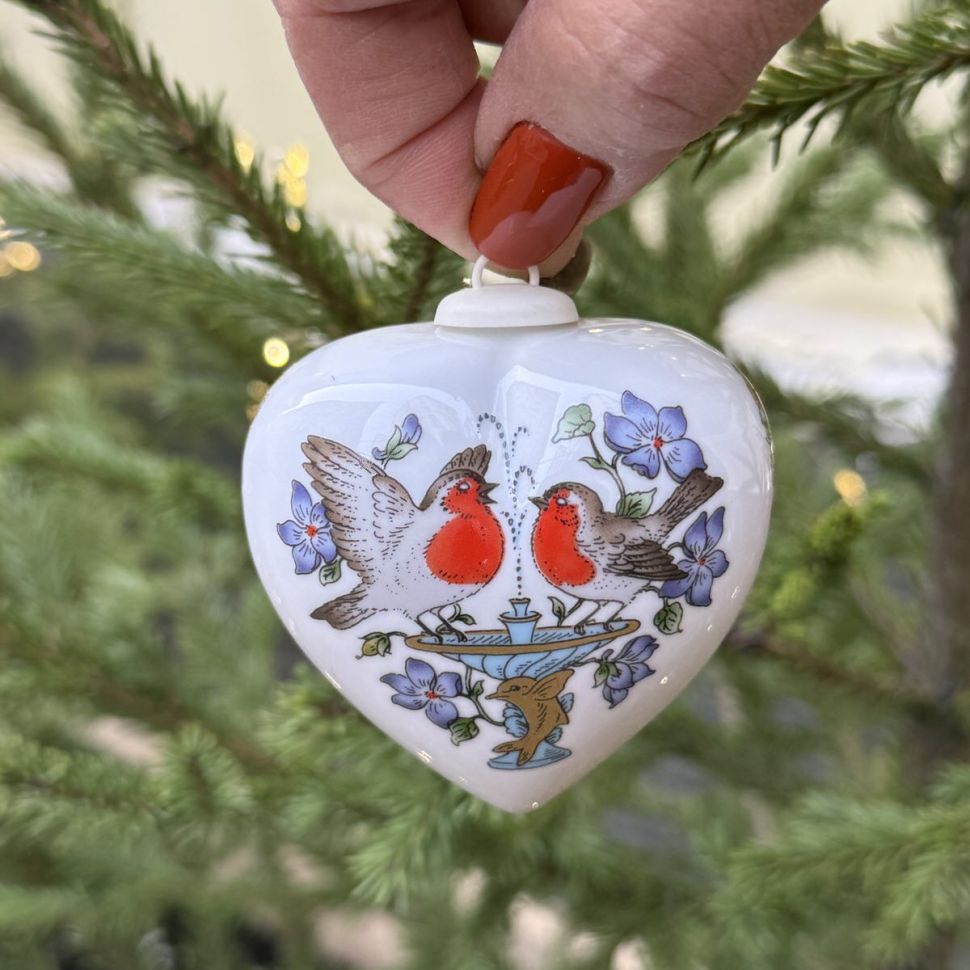 Подвес Hutschenreuther Сердце фарфор 8 см Германия 1994 г.