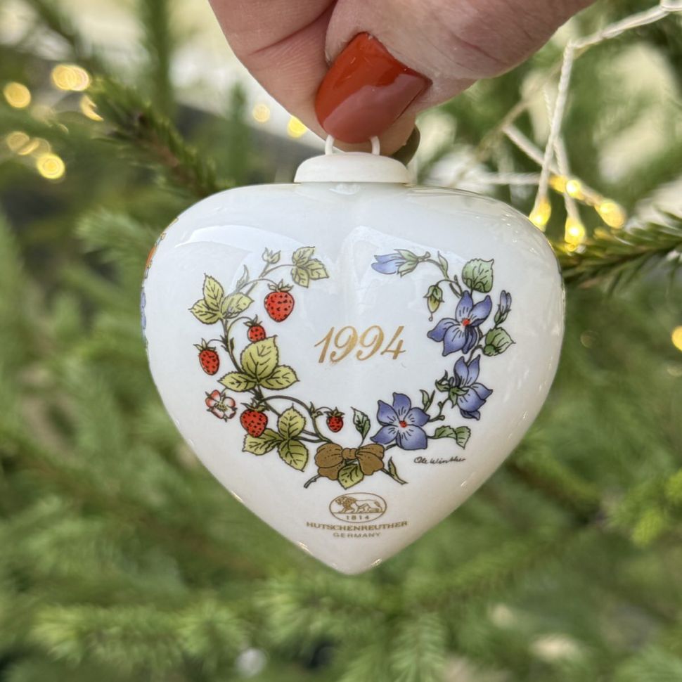 Подвес Hutschenreuther Сердце фарфор 8 см Германия 1994 г.