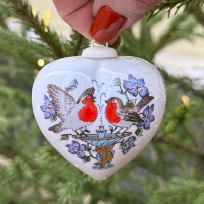 Подвес Hutschenreuther Сердце фарфор 8 см Германия 1994 г.