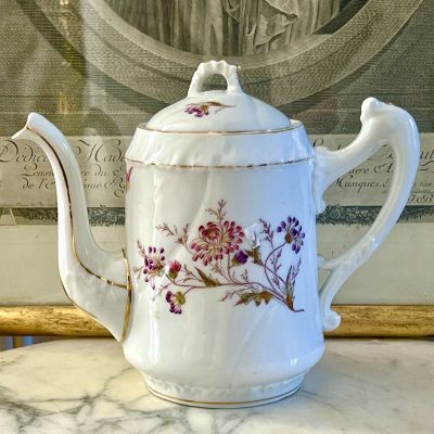 Чайник кофейник 1,1 л фарфор Франция конец 19 в. Модерн