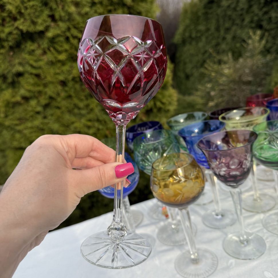 Бокал Laucitzer Glas малиновый 230 мл накладной хрусталь Германия
