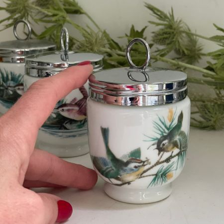 Кодлер на 2 яйца Royal Worcester Птицы фарфор Англия  