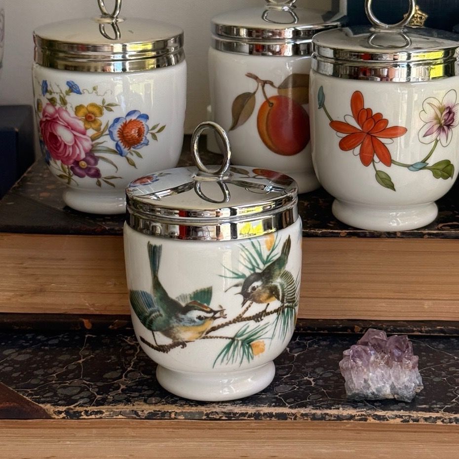 Кодлер на 2 яйца Royal Worcester Птицы фарфор Англия