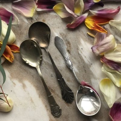 Ложка-соусник Роза мельхиор