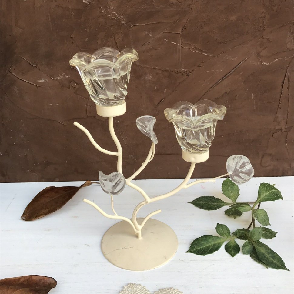 Подсвечник Ветви и цветы, не хватает одного цветка