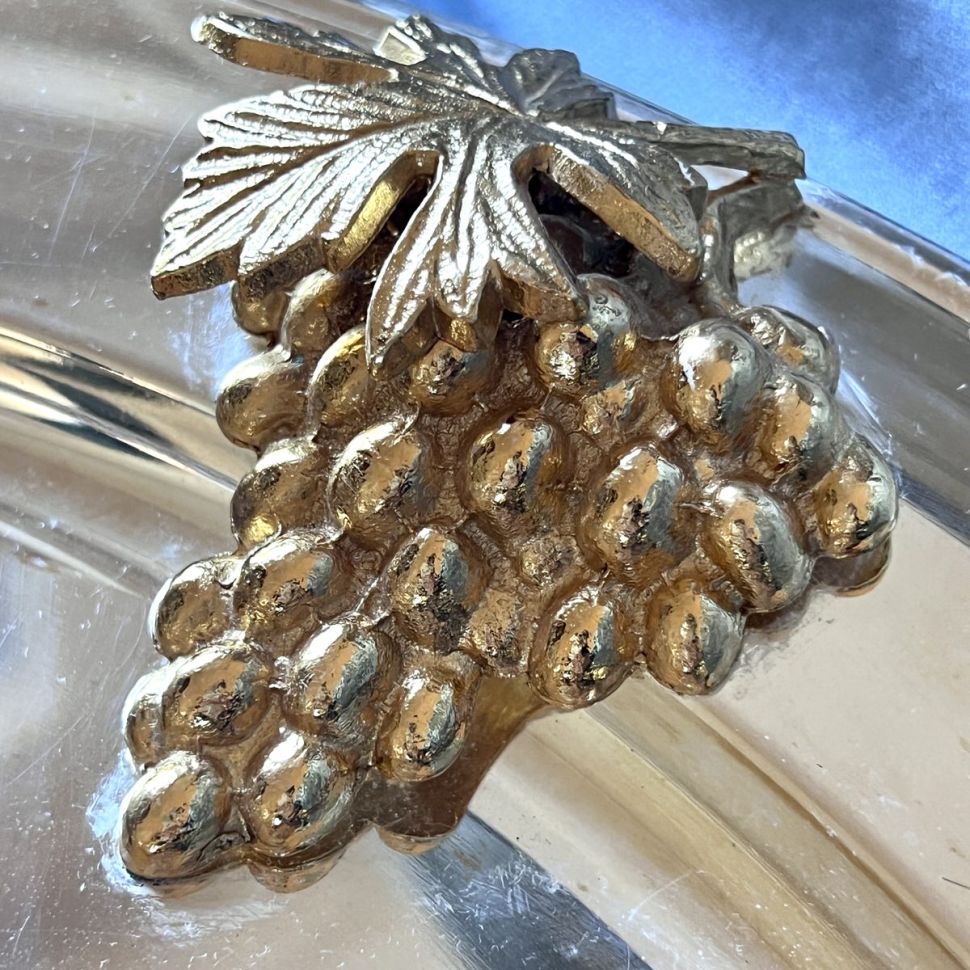 Поднос Виноград 45 см мельхиор Франция