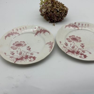 Тарелка Societe Ceramique 1890 гг зарождение Арнуво Maastricht Morphee 25 см Голландия