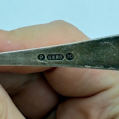 Ложка кофейная Gero Ландыши 11 см мельхиор Голландия