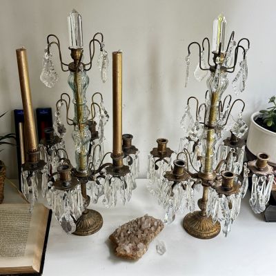 Подсвечник Жирандоль 60 см бронза хрусталь