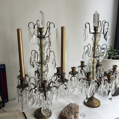 Подсвечник Жирандоль 60 см бронза хрусталь