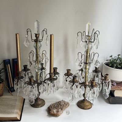 Подсвечник Жирандоль 60 см бронза хрусталь