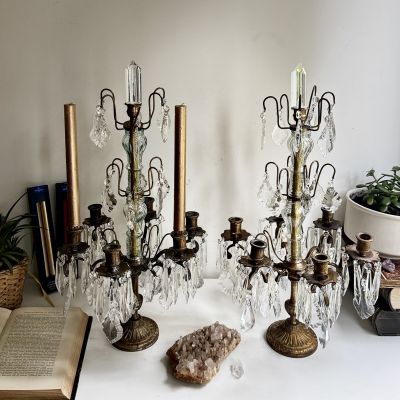 Подсвечник Жирандоль 60 см бронза хрусталь