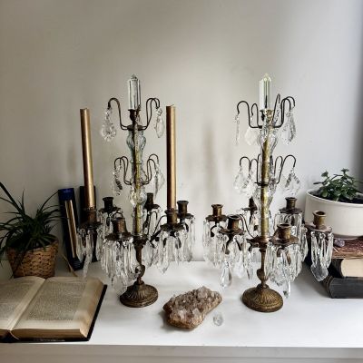 Подсвечник Жирандоль 60 см бронза хрусталь