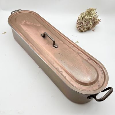 Жаровня для запекания поширования рыбы 68 см медь