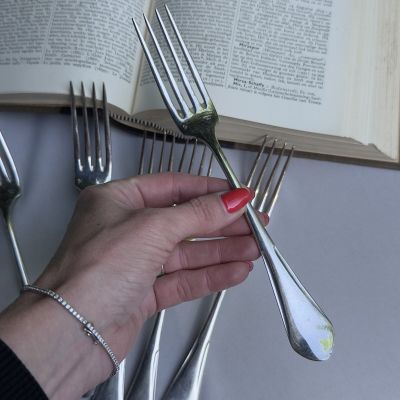 Вилка столовая 22 см серебрение Франция