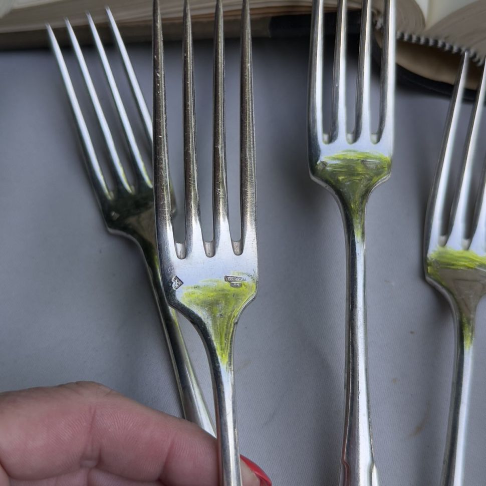 Вилка столовая 22 см серебрение Франция