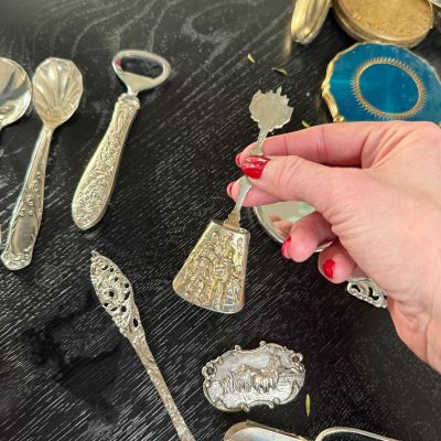 Ложка лопатка 12 см серебрение