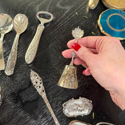 Ложка лопатка 12 см серебрение