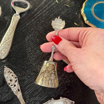 Ложка лопатка 12 см серебрение