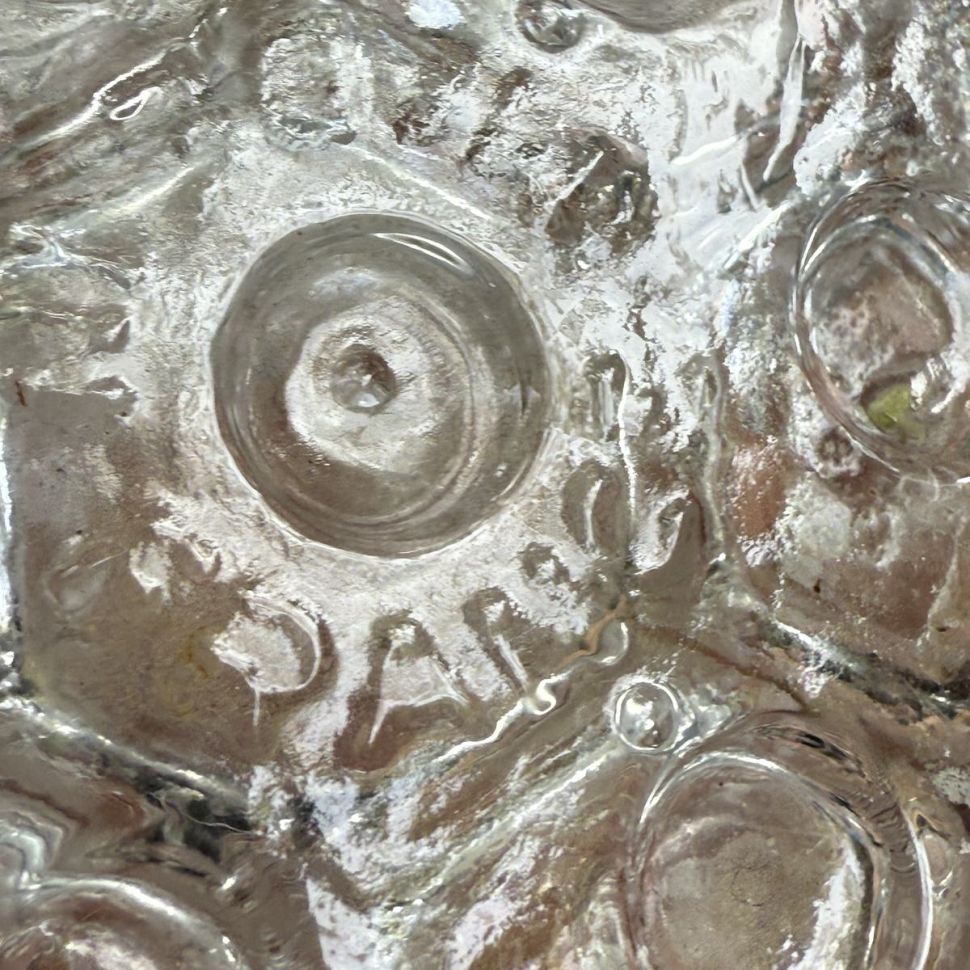 Роузбол с пикфлером 10 см олово стекло Франция 