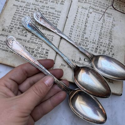 Ложка столовая Волна 18 см мельхиор серебрение