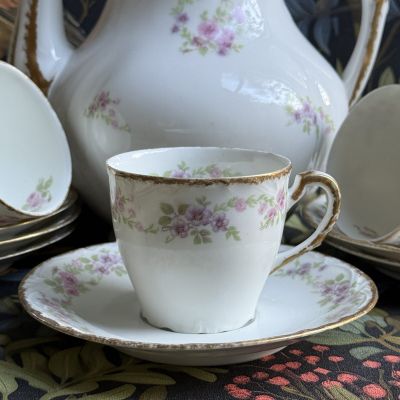 Кофейная пара Limoges C.Ahrenfeldt 125 мл Арнуво Франция