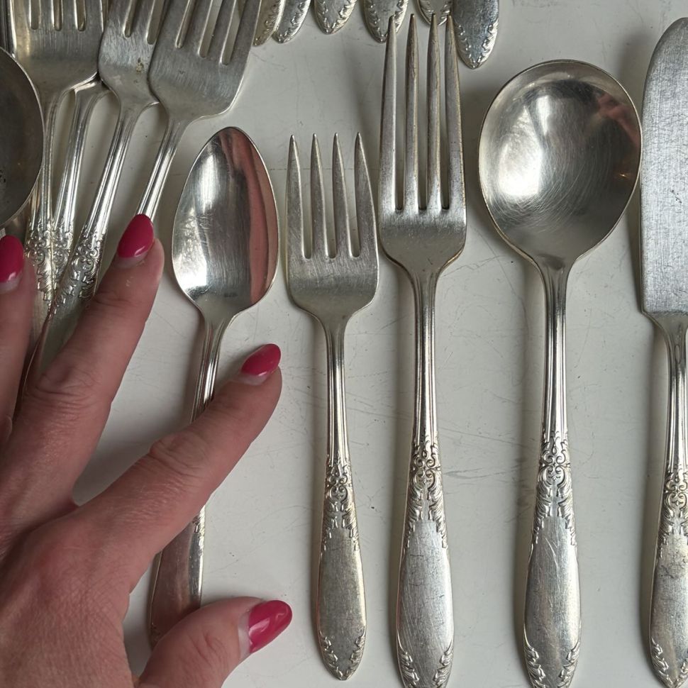 Вилка десертная King Edward National Silver Company серебрение