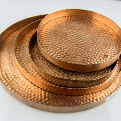 Поднос медный диаметр 16,5 см
