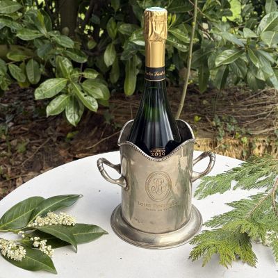 Ведро для охлаждения бутылки 17 см  Louis Roederer мельхиор серебрение 