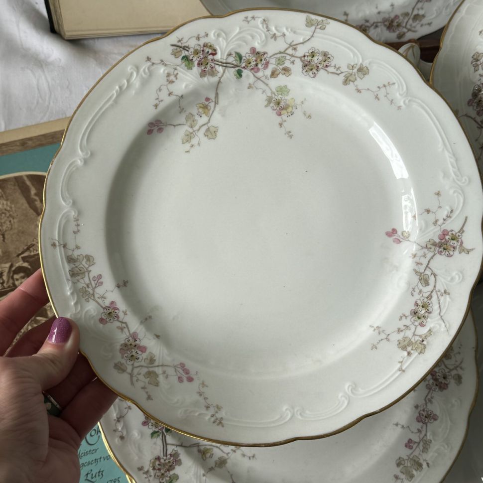 Тарелка Pirken Hammer Арт Нуво 24 см Богемия 100 лет