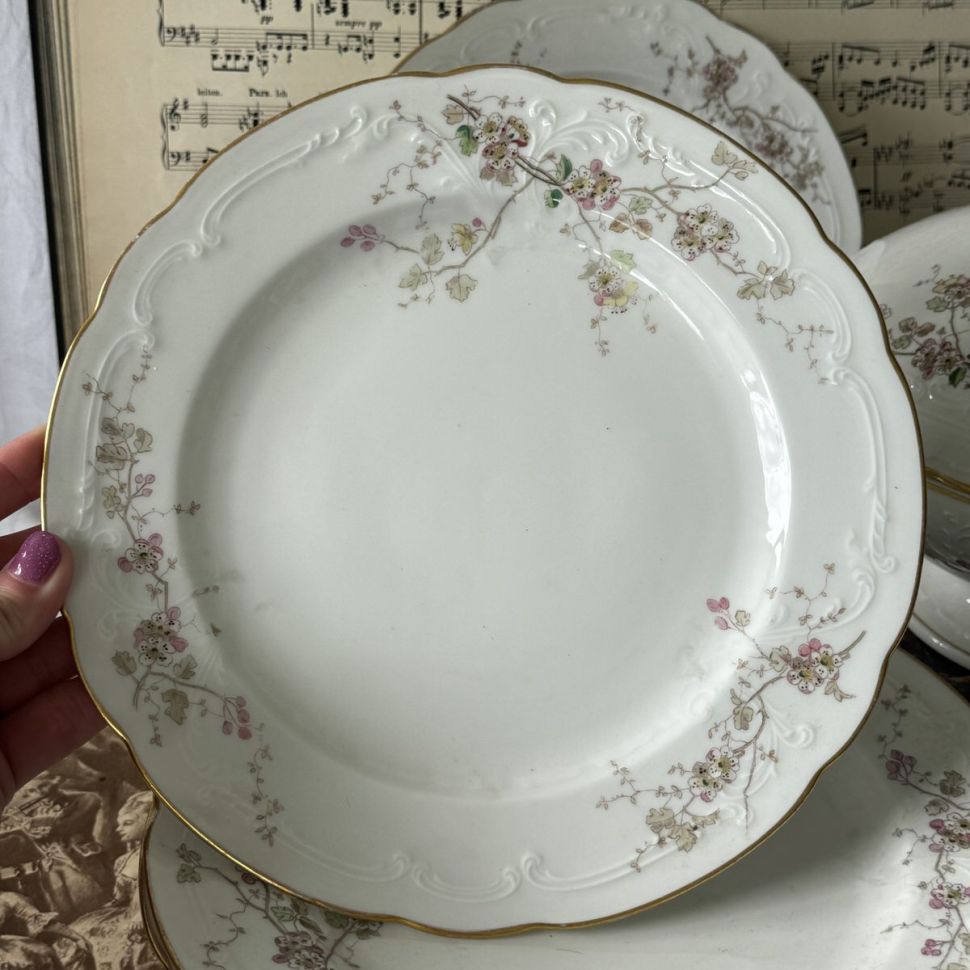 Тарелка Pirken Hammer Арт Нуво 24 см Богемия 100 лет