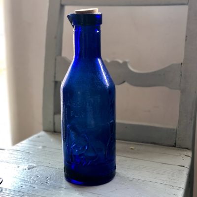 Бутыль для молока 1,2л синее стекло