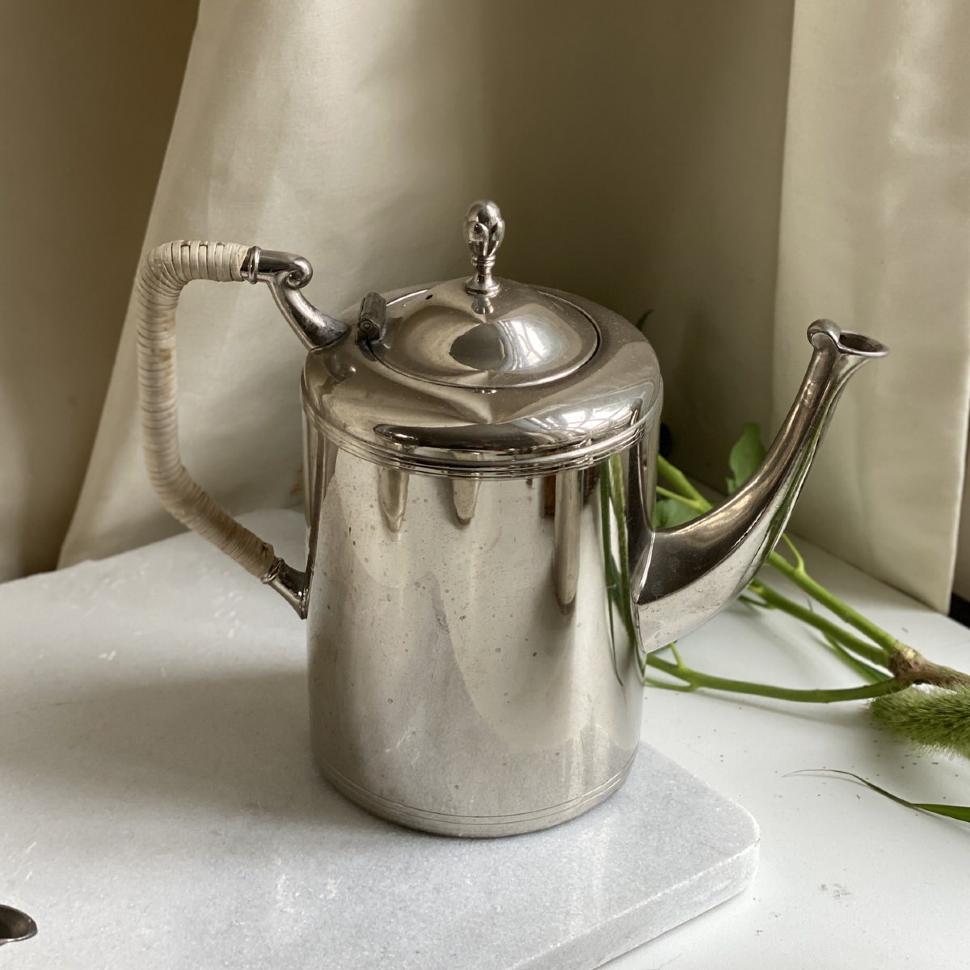 Чайник 1,2 л ручка в оплетке мельхиор