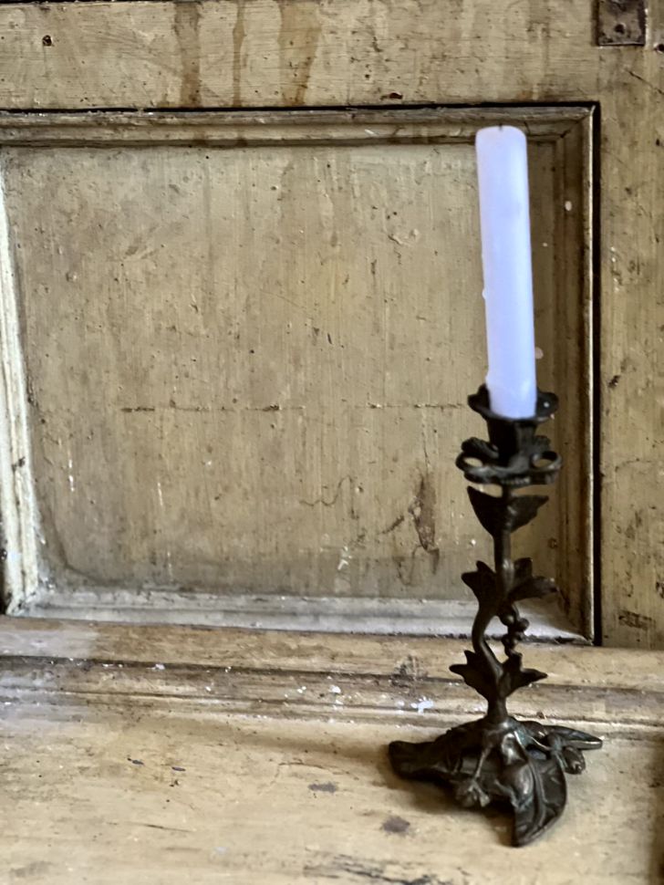 Подсвечник на одну свечу 22 см бронза 