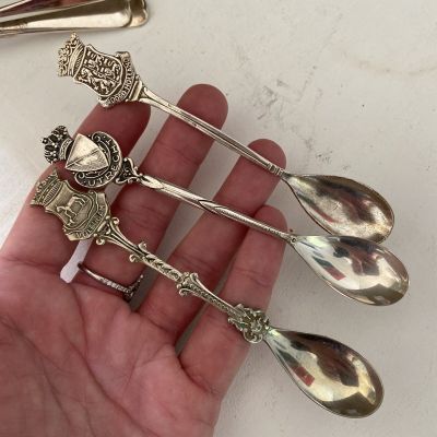 Ложка кофейная, набор 3 шт, Гербы мельхиор