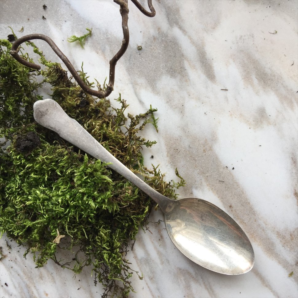 Ложка столовая, дубовый лист