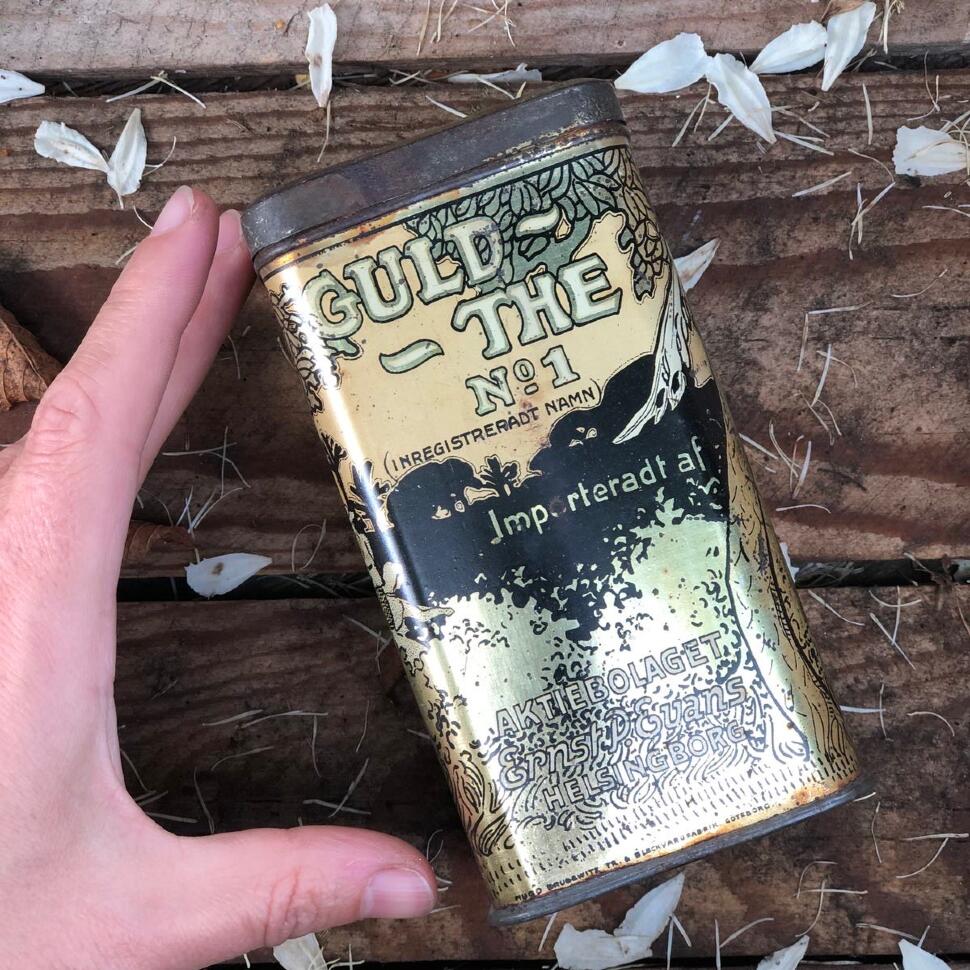 Баночка для чая 13 см металл