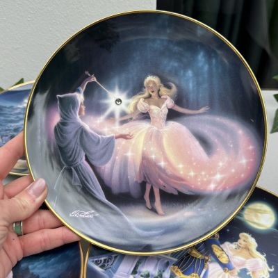 Тарелка Franklin Mint Золушка Fairy Godmothers Magic номерная 21 см Англия 1980 г.