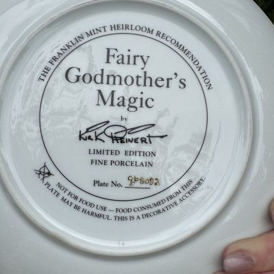 Тарелка Franklin Mint Золушка Fairy Godmothers Magic номерная 21 см Англия 1980 г.