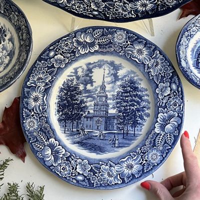 Тарелка Liberty Blue Staffordshire 26 см Англия уценка