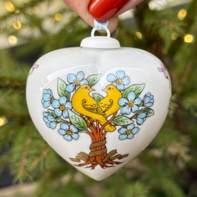 Подвес Hutschenreuther Сердце фарфор 8 см Германия 1993 г.