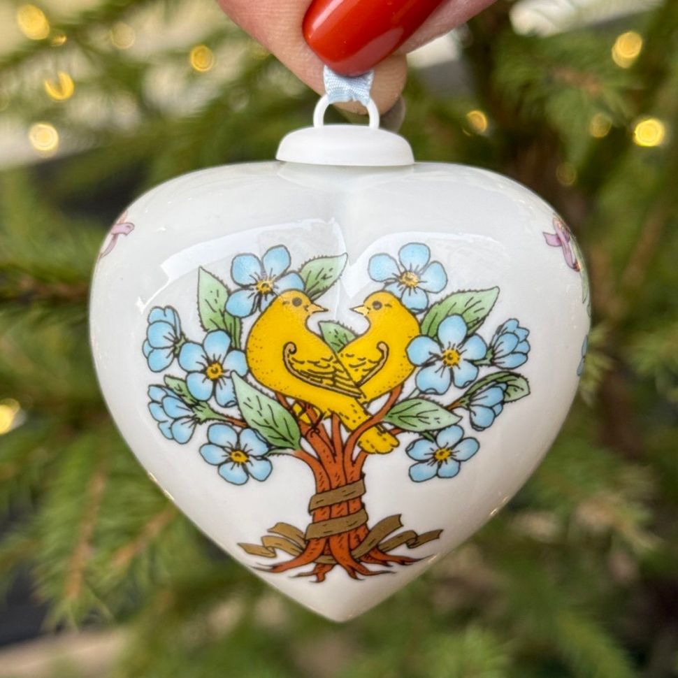 Подвес Hutschenreuther Сердце фарфор 8 см Германия 1993 г.