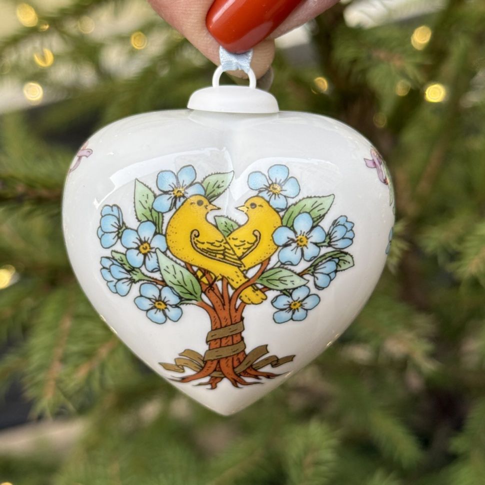 Подвес Hutschenreuther Сердце фарфор 8 см Германия 1993 г.