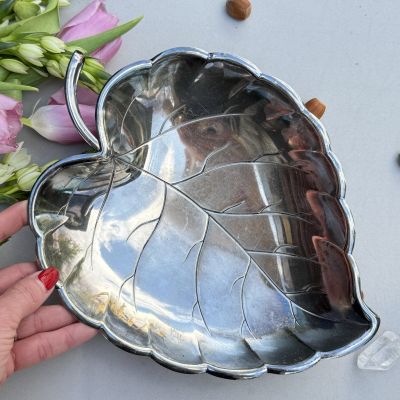 Блюдо сервировочное Лист 27 см мельхиор 