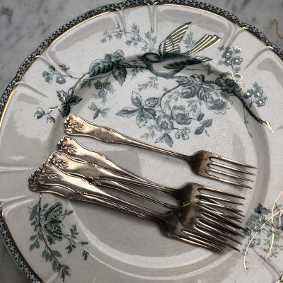 Вилка мельхиор, длинные