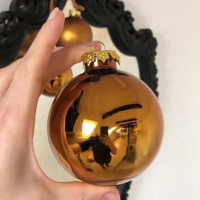 Шар елочный глянцевый Золотой