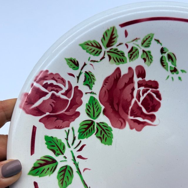 Блюдо углубленное Luneville стиль One stroke K&G 29 см Франция  