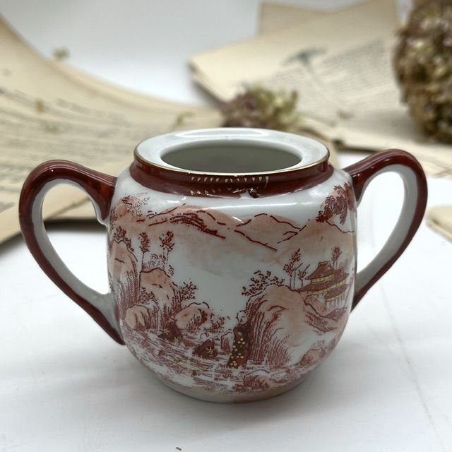 Сахарница Гейши за столом 13 см фарфор Япония