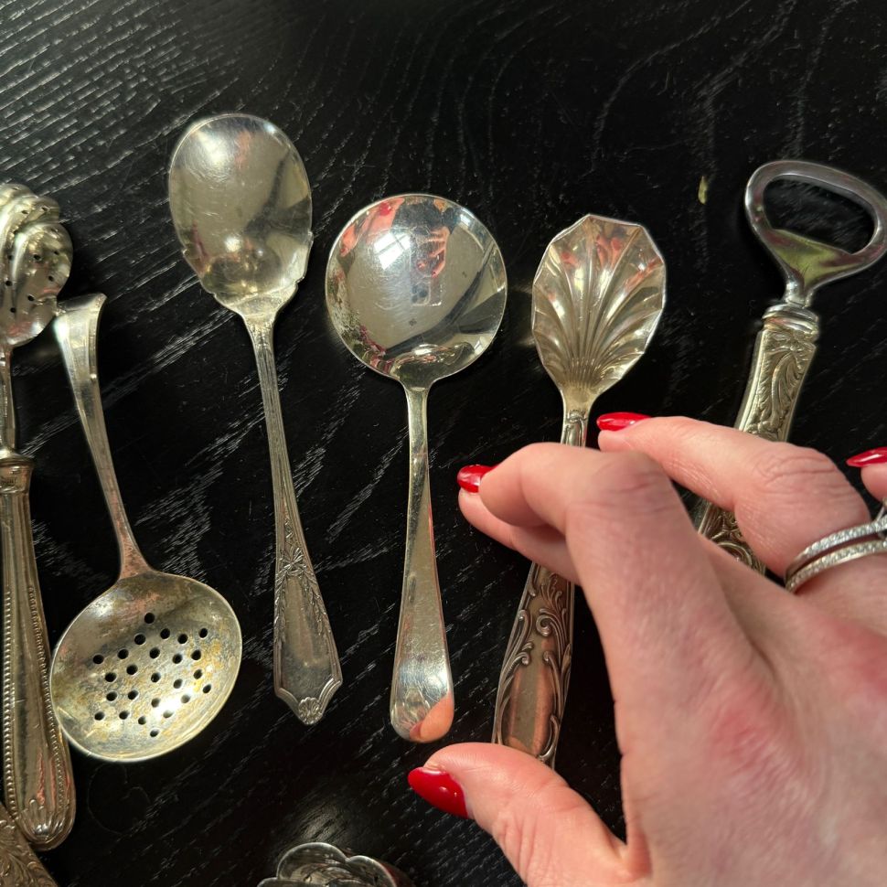 Ложка сервировочная 13 см серебрение Англия